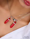 گردنبند ست سنگ منشوری همراه با مگنت کپی