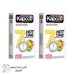 کاندوم کاپوت (Kapoot) مدل 7Hot Time بسته 12 عددی 2 عددی