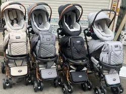 ست کالسکه 3 تکه دلیجان کالسکه و کریر و کوله