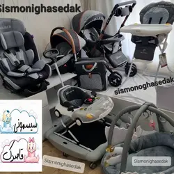 سرویس کامل سیسمونی کالسکه کریر ساک صندلی ماشین صندلی غذا روروئک