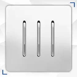 کلید سه پل آسیا مدل کریستال سفید نقره ایی