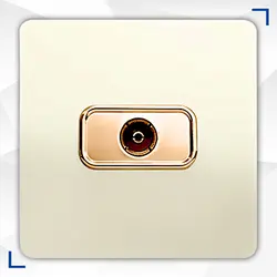 پریز آنتن آسیا مدل کریستال صدفی طلایی