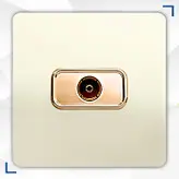 پریز آنتن آسیا مدل کریستال صدفی طلایی