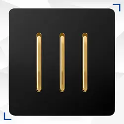 کلید سه پل آسیا مدل کریستال مشکی طلایی