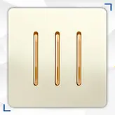 کلید سه پل آسیا مدل کریستال صدفی طلایی