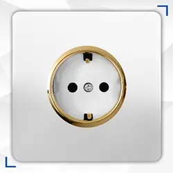 پریز ارتدار محافظ دار آسیا مدل کریستال سفید طلایی