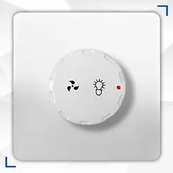 دیمر ( لامپ - فن ) آسیا مدل کریستال سفید نقره ایی