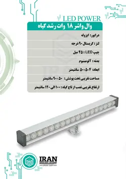 لامپ رشد گیاه 18 وات