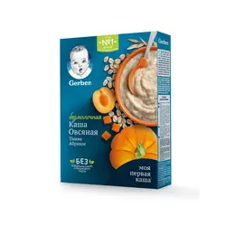 سرلاک بدون شیر گربر با طعم کدوتنبل و زردآلو 180 گرمی