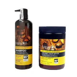 پک شامپو و ماسک مو بدون سولفات لایتنس حاوی روغن آرگان