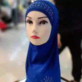 مقنعه دخترانه دو تیکه جنس ریون در رنگبندی متفاوت با قیمت باورنکردنی نگین کاری شده مناسب سن 2 تا 7