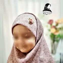 مقنعه دخترانه گرم مقنعه دوتیکه تولید برای اولین بار در ایران مقنعه دوتیکه گلدوزی شیک