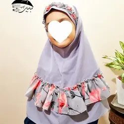 مقنعه چیندار دخترانه مناسب سن 7 تا 12 سال رنگبندی متنوع