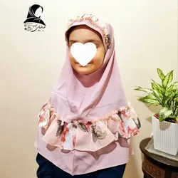 مقنعه چیندار دخترانه جنس ژورژت مناسب 7 تا 12 سال با ارسال رایگان