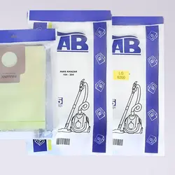 پاکت جاروبرقی پارس خزر مدل 1400و1200وات قدیمی کاغذی تعداد 5عددی دولایه مدل های 104،204