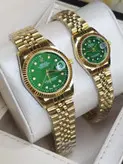 ساعت ست رولکس صفحه سبز تقویم دار با جعبه هدیه