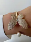دستبند پروانه ،بنگل ،بنگل مروارید و پروانه ،بدلیجات ،دستبند بدل ،دستبند مروارید دار،بدلیجات ،اکسسوری پروانه