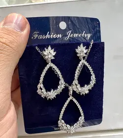 نیم ست طرح جواهر ،نیم ست نگین دار ،نیم ست شیک و مجلسی ،نیم ست نگین دار ،نیم ست رنگ ثابت ،نیم ست کد 11361،Ashki