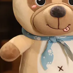 عروسک طرح سگ بولداگ مدل ناف دار کد 110 ارتفاع 40 سانتی‌متر