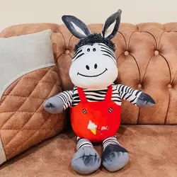 عروسک طرح گورخر خندان مدل لباس پوش کد JIMI110 ارتفاع 60 سانتی‌متر