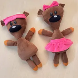 عروسک طرح تدی مستربین مدل JIMI110 ارتفاع 37 سانتی‌متر مجموعه 2 عددی