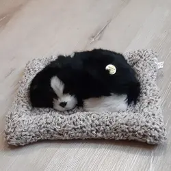 عروسک مدل سگ خوابیده روی تشک کد 02 طول 18 سانتی متر