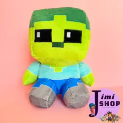 عروسک طرح ماینکرافت مدل زامبی کد JI110 ارتفاع 25 سانتی‌متر