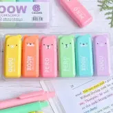 هایلایتر خرسی ماژیک علامت زن تدی 6 عددی boow