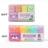 هایلایتر خرسی ماژیک علامت زن تدی 6 عددی boow