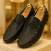 کفش کالج مردانه مدل چرم طبیعی کد 00010 رنگ مشکی