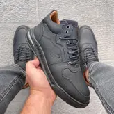 نیمبوت مردانه چرم طبیعی کد 00162t.k رنگ مشکی