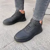 نیمبوت مردانه چرم طبیعی کد 00162t.k رنگ مشکی