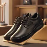 کفش طبی مردانه چرم طبیعی کد 0012t.k رنگ مشکی