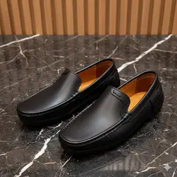 کفش کالج مردانه مدل چرم طبیعی کد 00014 رنگ مشکی