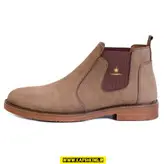 نیم بوت مردانه مدل چرم طبیعی کد 0039 رنگ فیلی