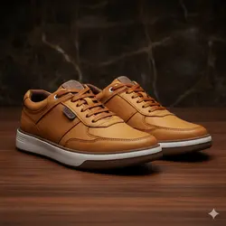 کفش روزمره مردانه مدل چرم طبیعی کد 00121k.z رنگ عسلی