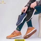 کفش روزمره مردانه مدل چرم طبیعی کد 00121k.z رنگ عسلی