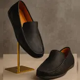 کفش کالج مردانه مدل چرم طبیعی کد 0004 رنگ مشکی