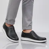 کفش روزمره مردانه مدل چرم طبیعی کد 00117t.k رنگ مشکی