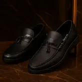 کفش کالج مردانه مدل چرم طبیعی کد 00011 رنگ مشکی