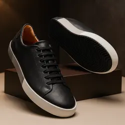 کفش روزمره مردانه مدل چرم طبیعی کد 00132t.k رنگ مشکی شبرو