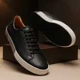 کفش روزمره مردانه مدل چرم طبیعی کد 00132t.k رنگ مشکی شبرو