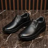 کفش طبی مردانه مدل چرم طبیعی کد 00119 رنگ مشکی