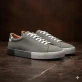 کفش روزمره مردانه مدل چرم طبیعی کد 00132t.k رنگ طوسی