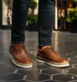 کفش روزمره مردانه مدل چرم طبیعی کد 0077 رنگ عسلی