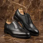 کفش رسمی مردانه مدل چرم طبیعی کد 00139t.k رنگ مشکی