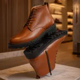 نیم بوت مردانه چرم طبیعی کد 00174t.k رنگ عسلی