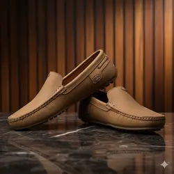 کالج مردانه مدل چرم طبیعی کد 00015t.k رنگ عسلی