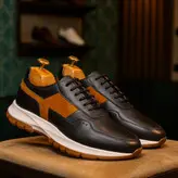 کفش روزمره مردانه مدل چرم طبیعی کد 0080 رنگ مشکی