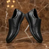 کفش روزمره تابستانی مردانه مدل چرم طبیعی کد 00127t.k رنگ مشکی